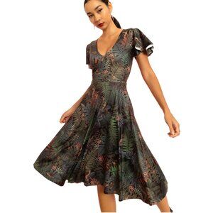 BlackMilk Clothing XL The Snail Riot Midi Dress Jungle Inspired NWT Whimsy Goth